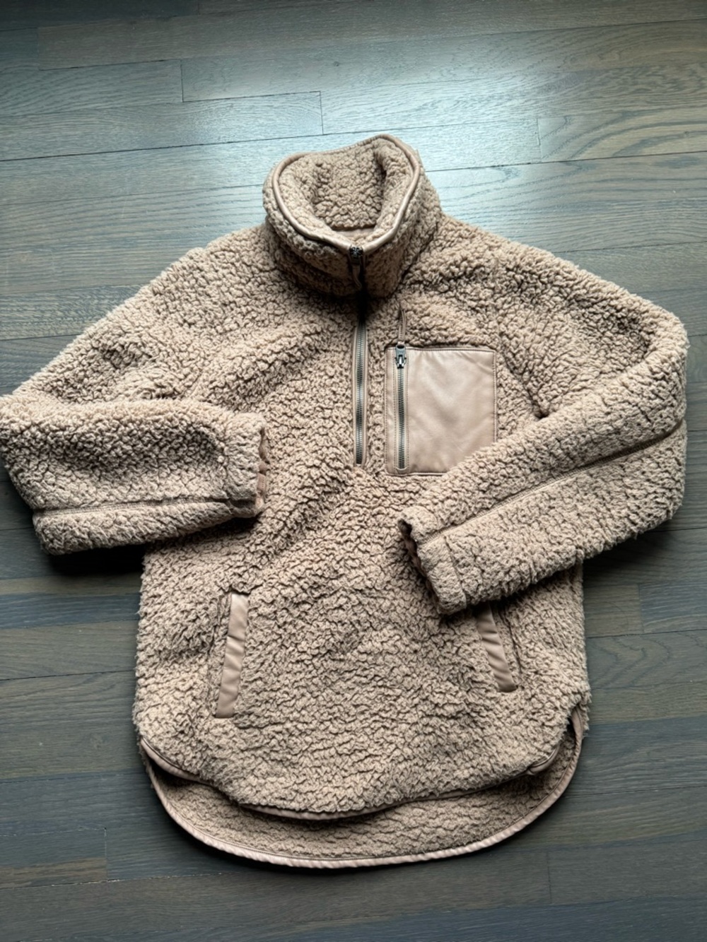 Abercrombie & Fitch Sherpa Half-Zip Pullover S